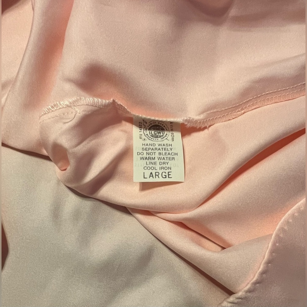 NWT Vtg 1970s Christian Dior Soft Pink Satin Look Lingerie Lace Details - Picture 7 of 13